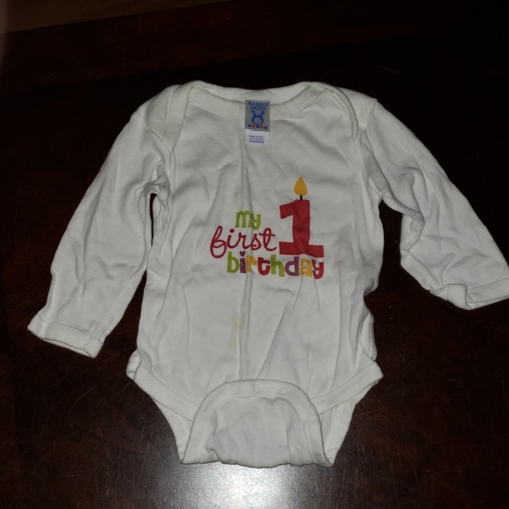 1st birthday long sleeve onesie